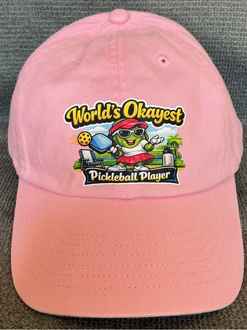 Women’s Pickleball KC Caps brand Hat – “World’s Okayest Pickleball Player” –NWOT